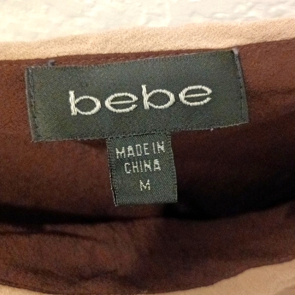 Bebe Silk Tank in Shades of Brown. Size M - Picture 4 of 6